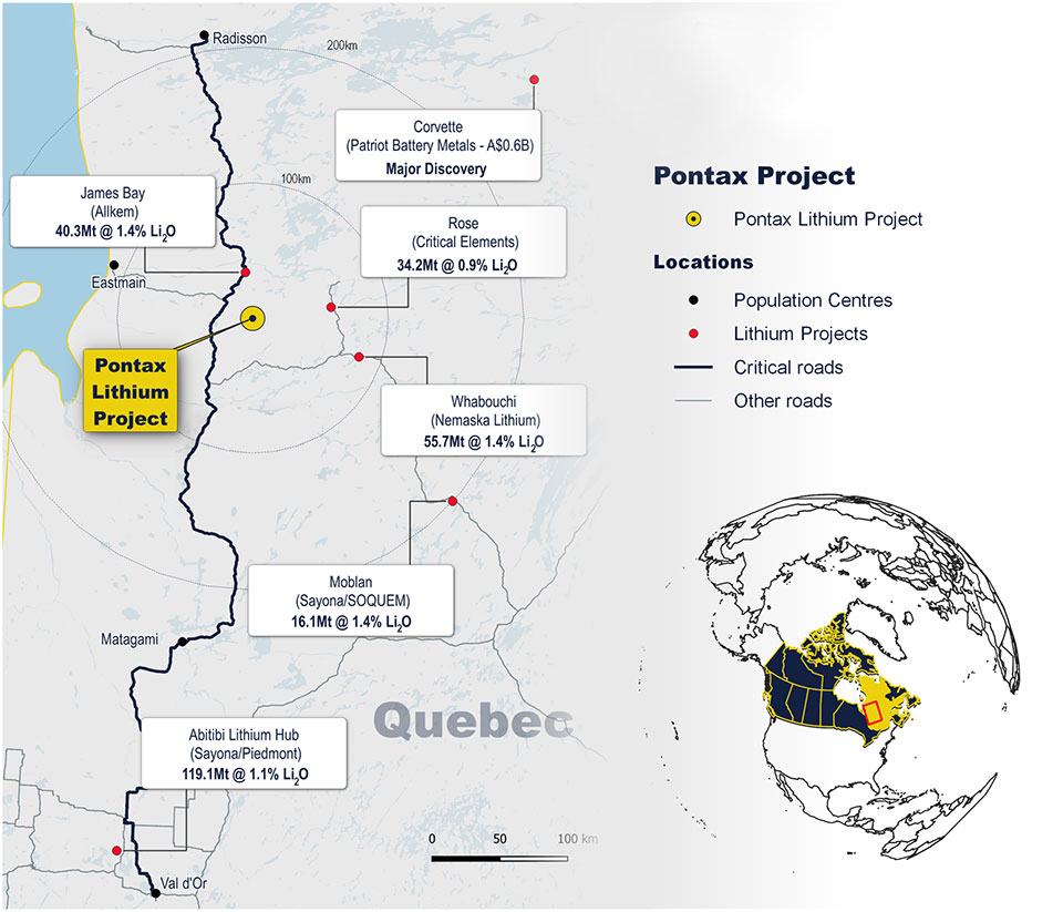 Pontax Lithium Project
